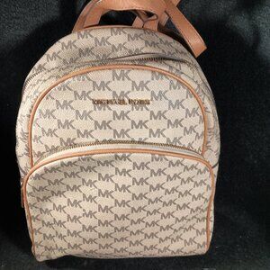Michael Kors Brown and Tan Backpack